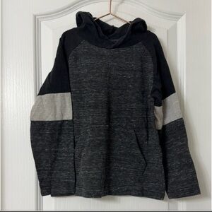 Copper Denim Toddler Hoodie Colorblock Pocket Black Gray Long Sleeve Size 3T